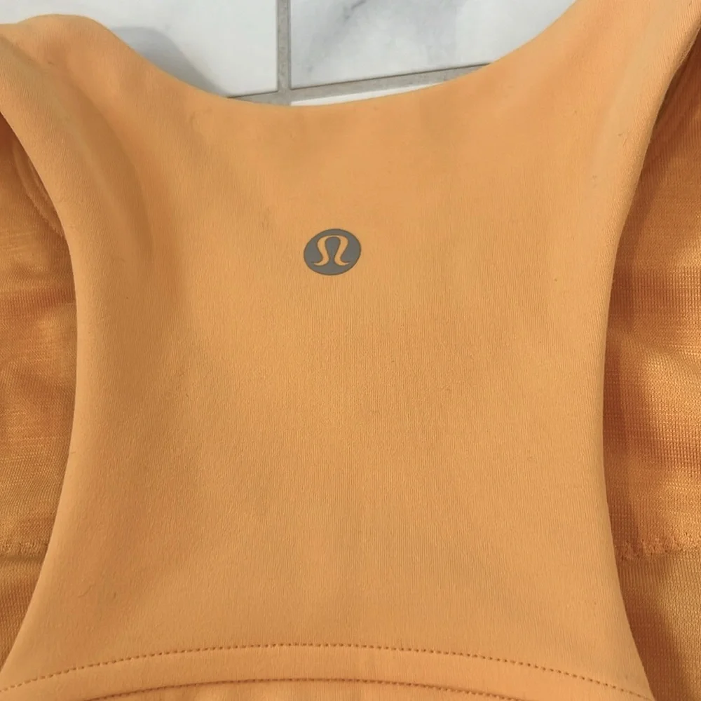 Lululemon Wunder Train Racerback Tank Top Orange Mango Dream Women’s Size 0